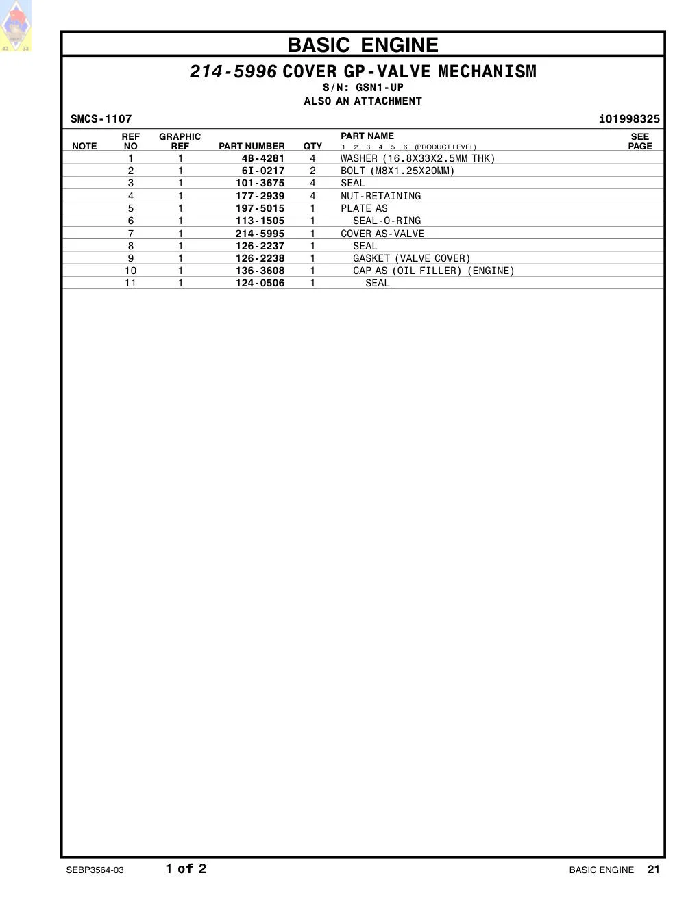 6I-0217 - BOLT (M8X1.25X20MM)
