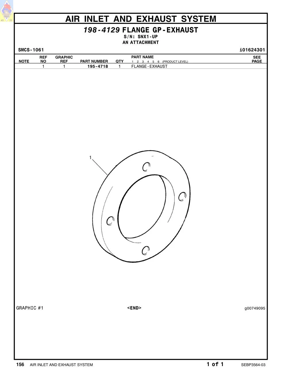 195-4718 - FLANGE-EXHAUST