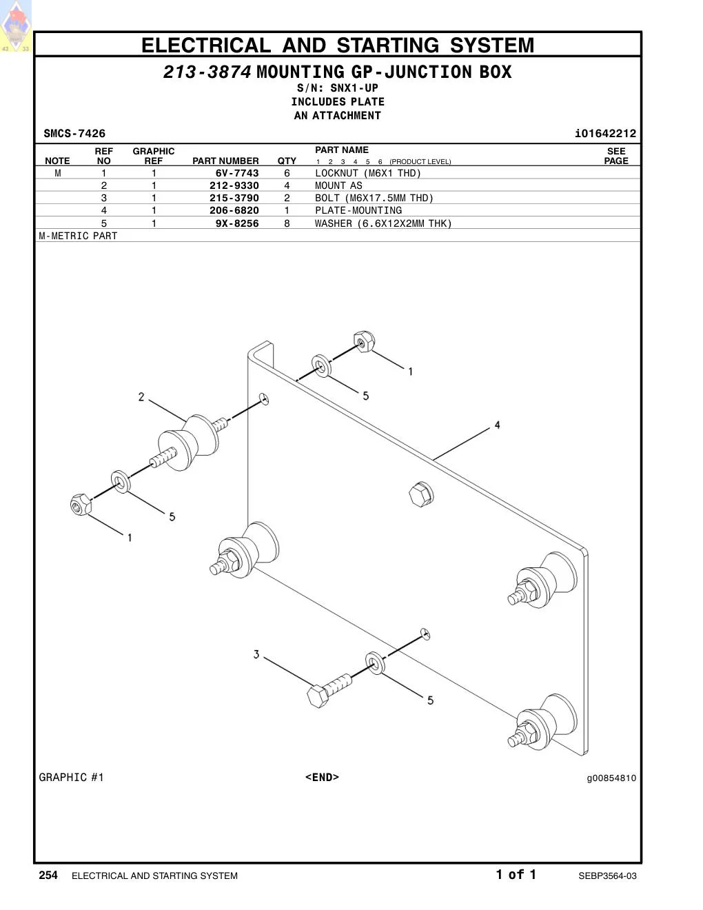 206-6820 - PLATE-MOUNTING