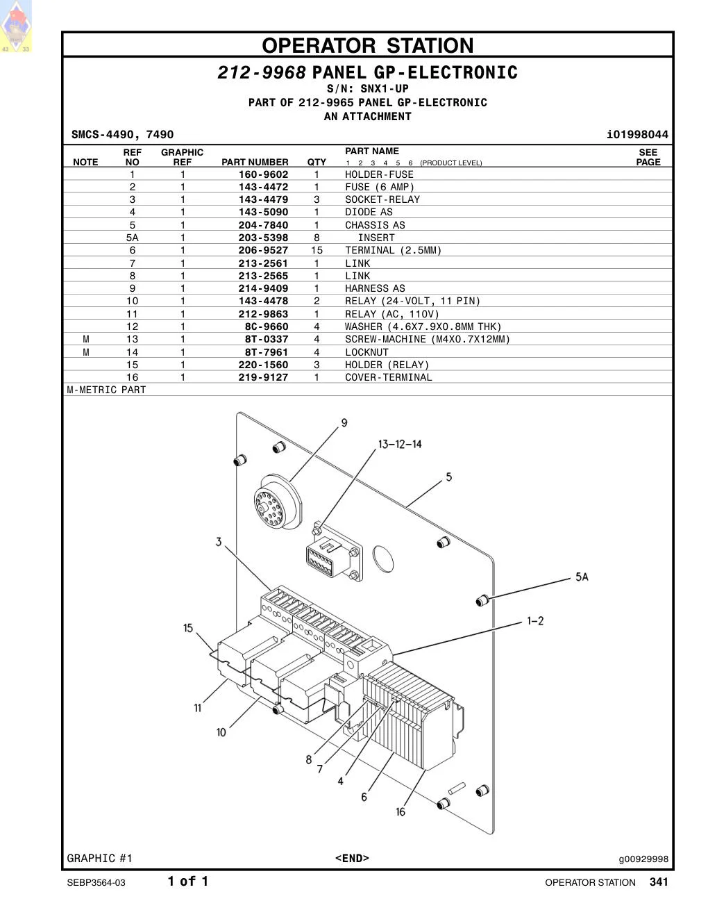 143-4478 - RELAY (24-VOLT, 11-PIN)