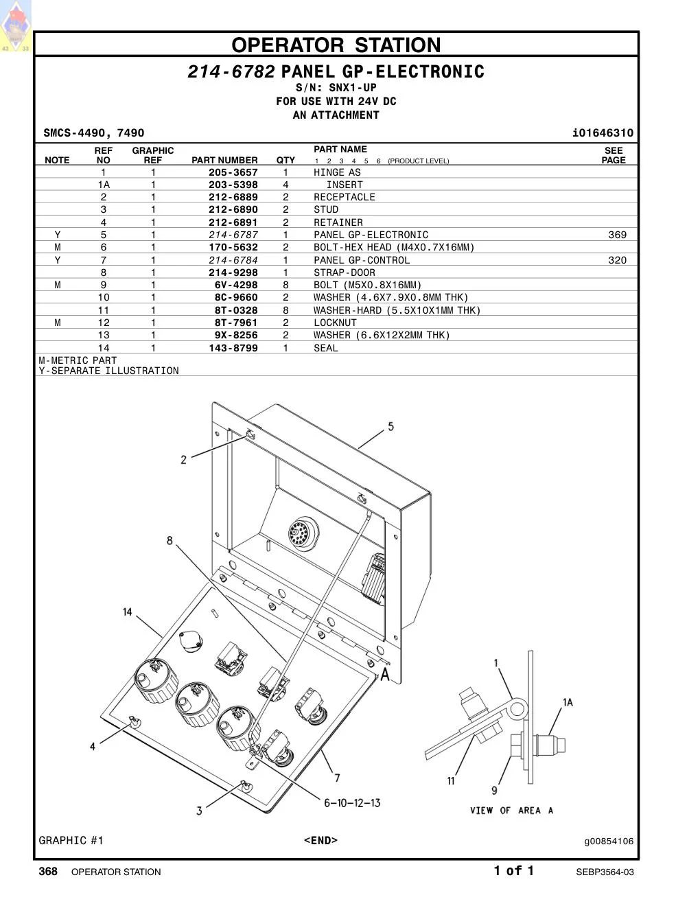 214-6784 - PANEL GP-CONTROL
