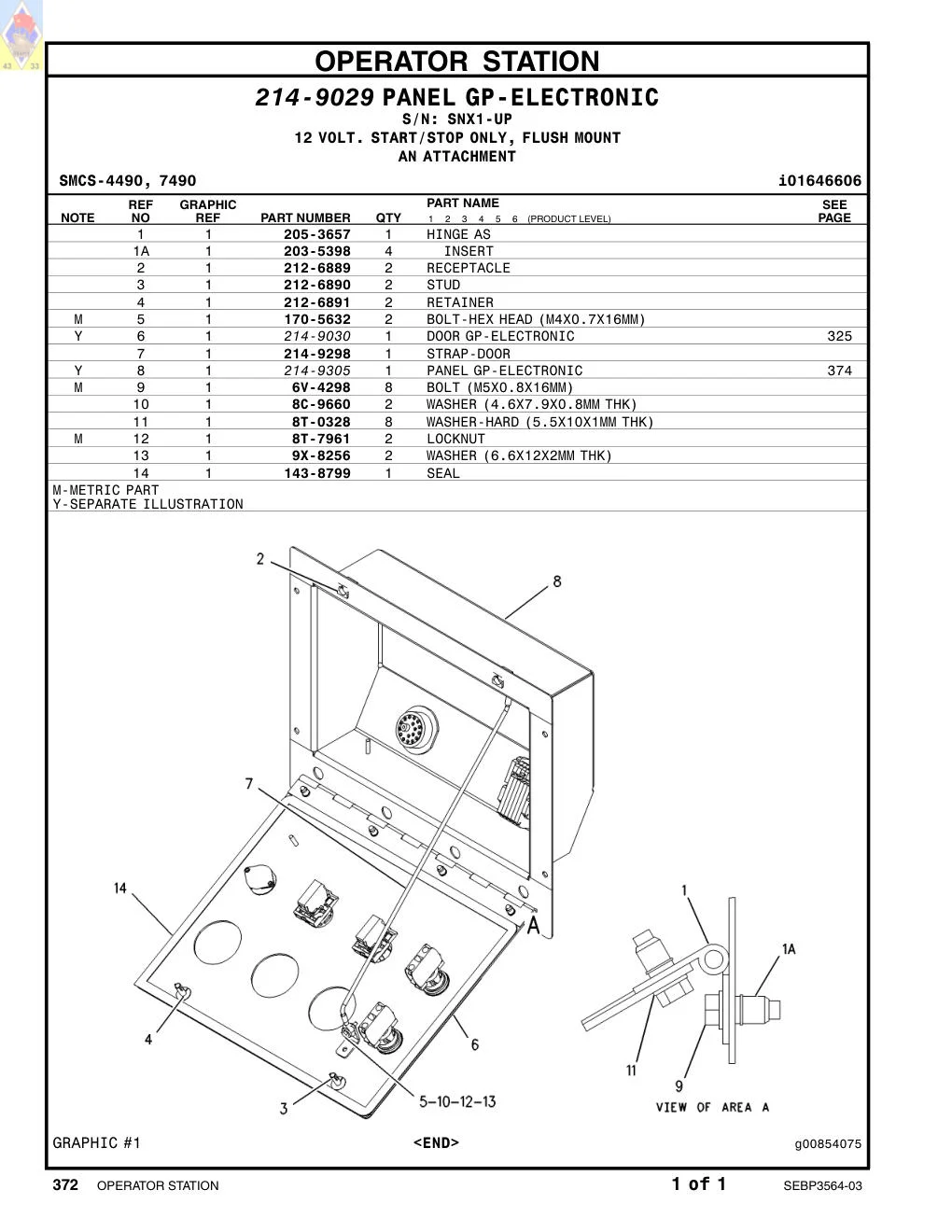 214-9030 - DOOR GP-ELECTRONIC
