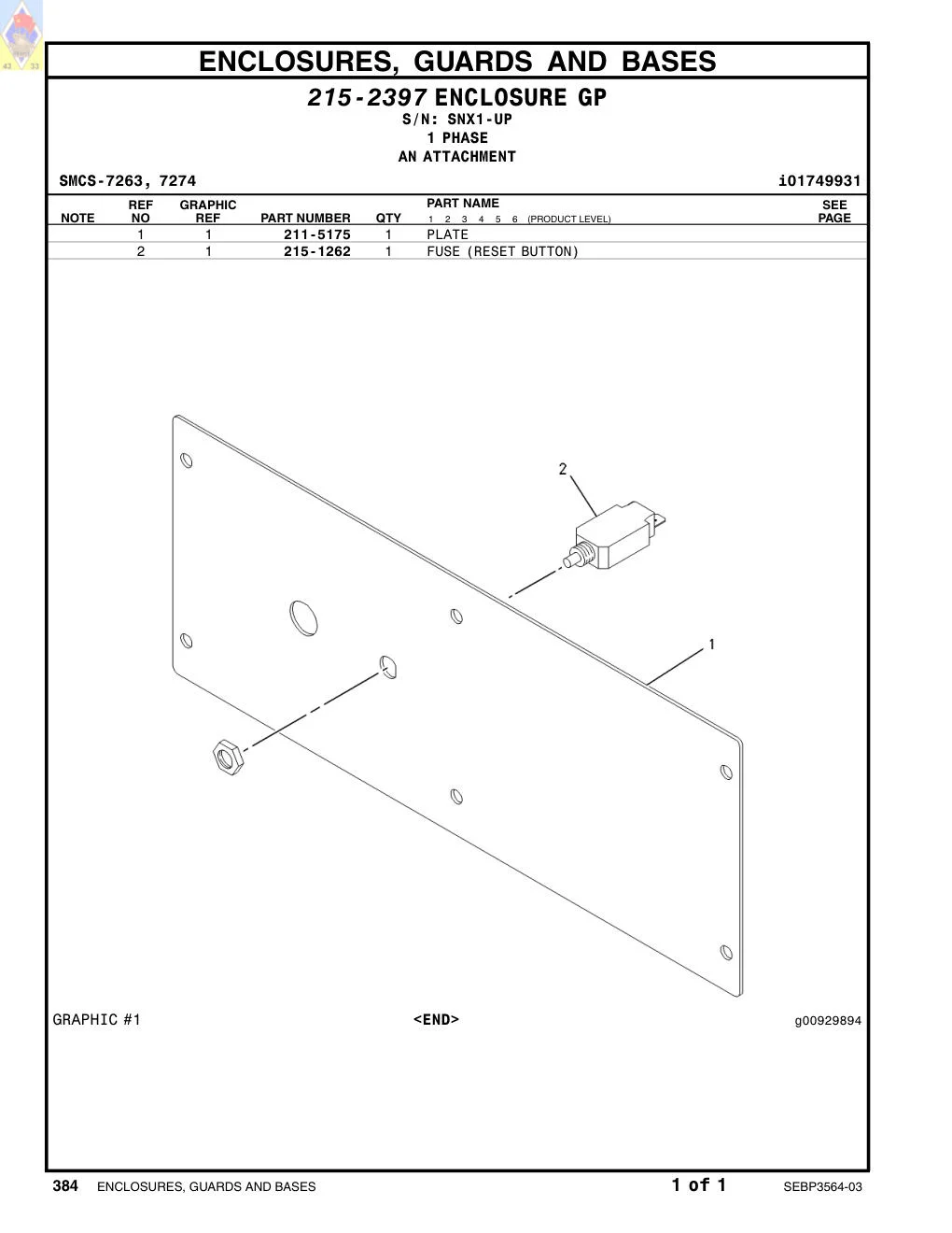 215-1262 - FUSE (RESET BUTTON)