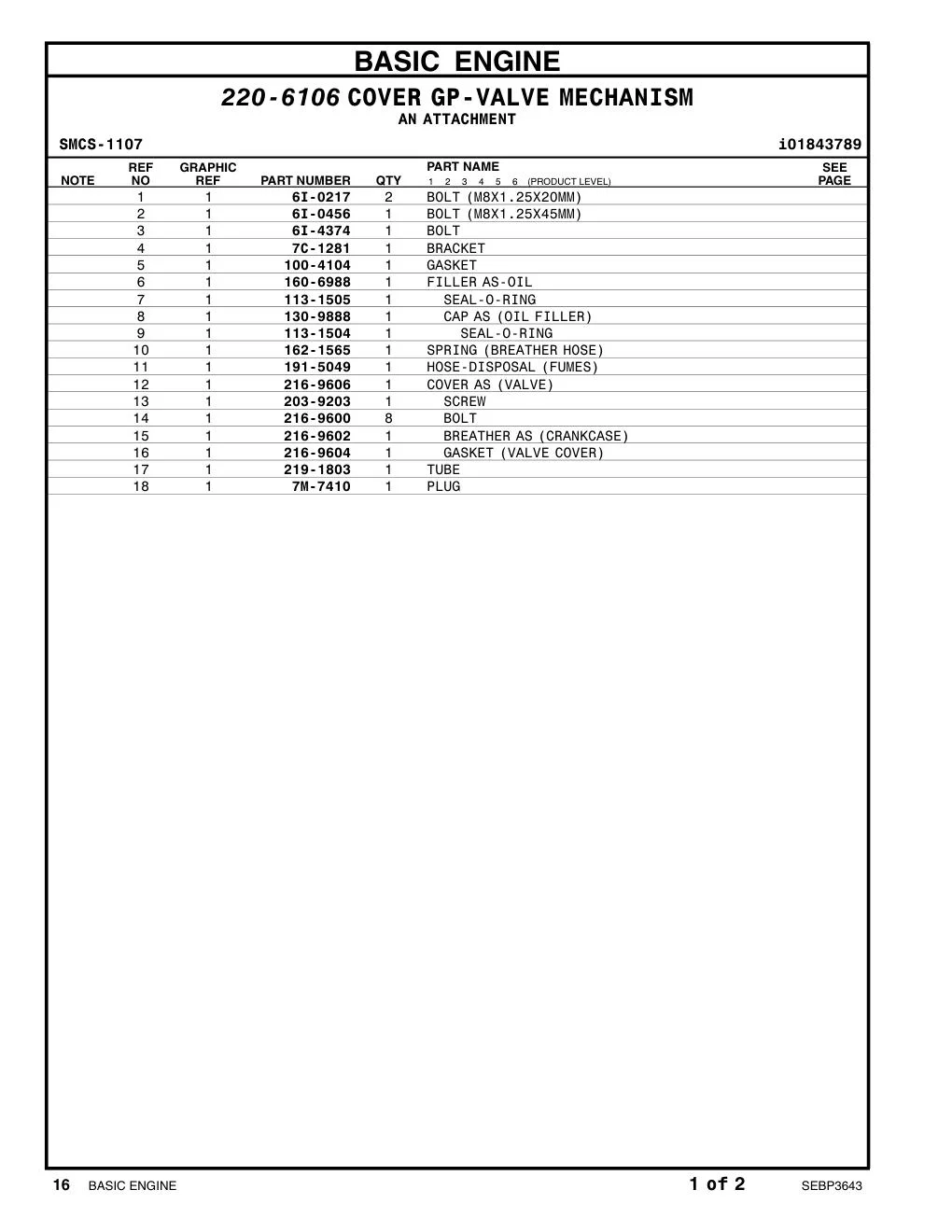 203-9203 SCREW CAT parts manual diagram