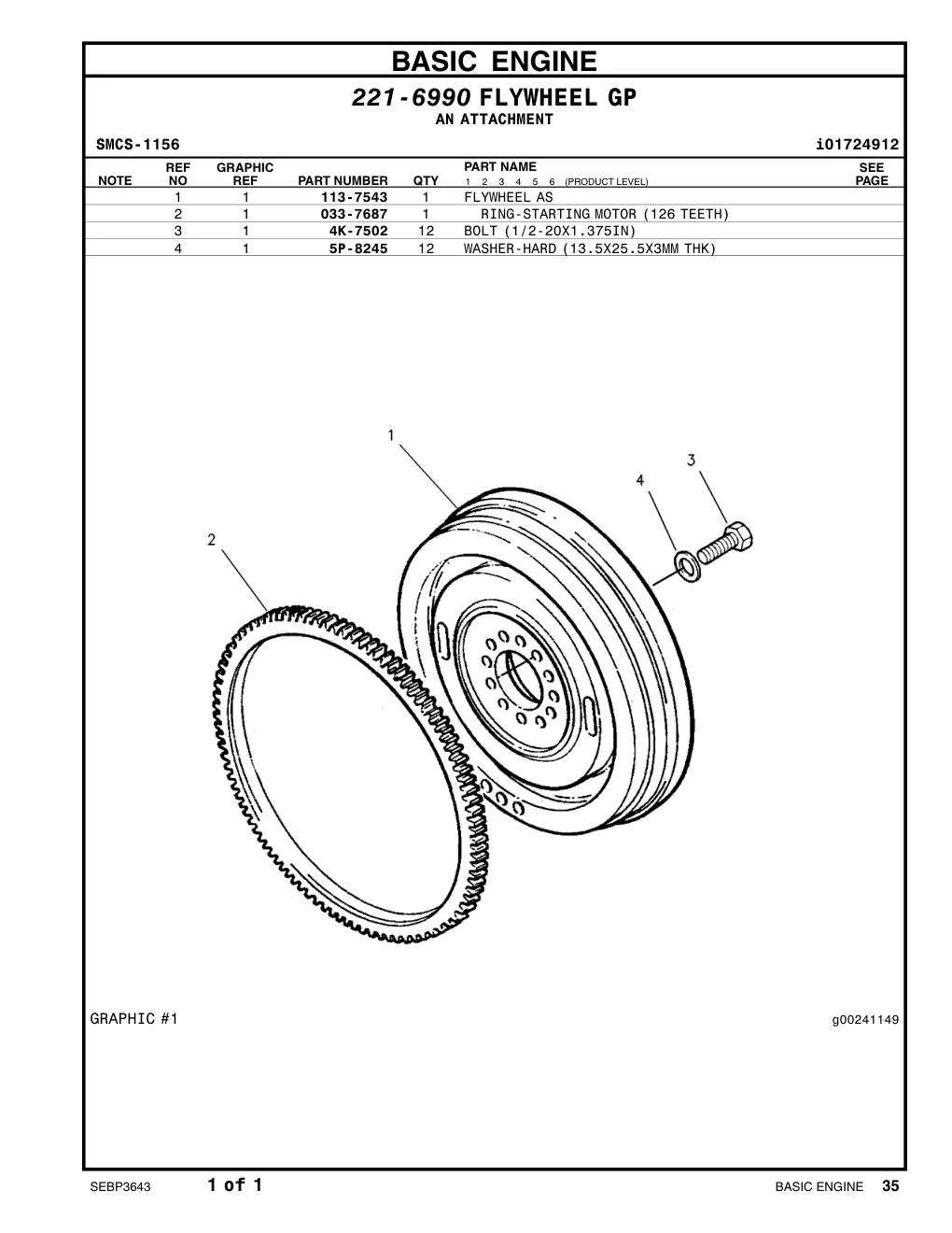 113-7543 - FLYWHEEL AS