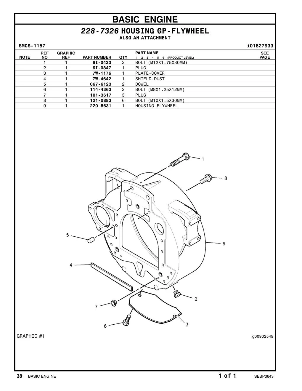 6I-0423 - BOLT (M12X1.75X30MM)