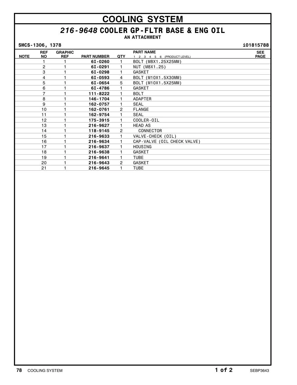 216-9627 HEAD AS CAT parts manual diagram