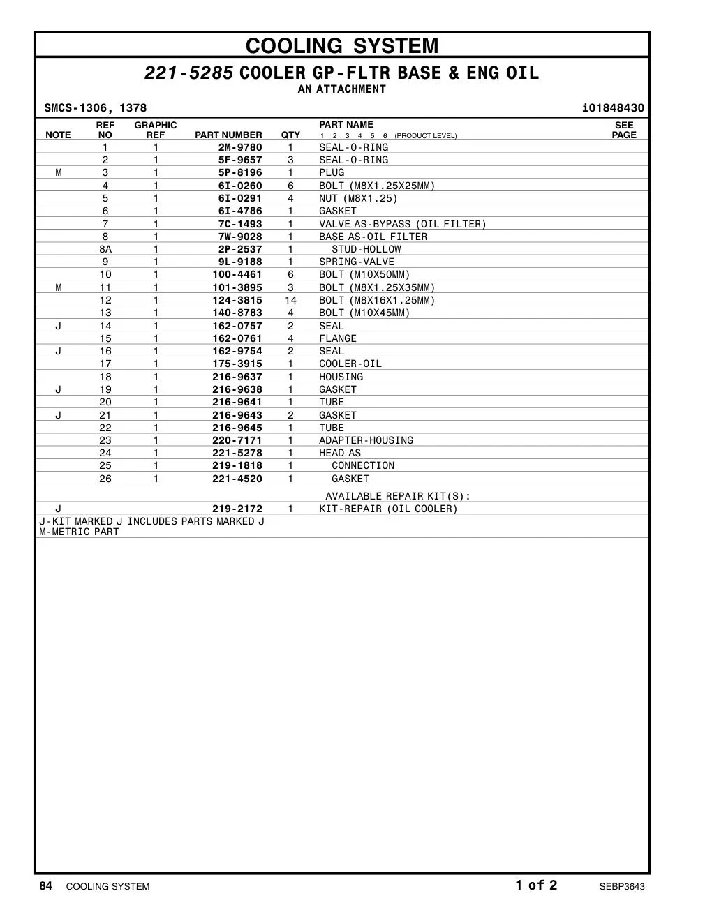 5F-9657 SEAL-O-RING CAT parts manual diagram