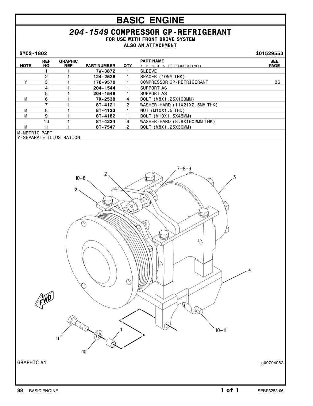7X-2538 - BOLT (L=100mm)