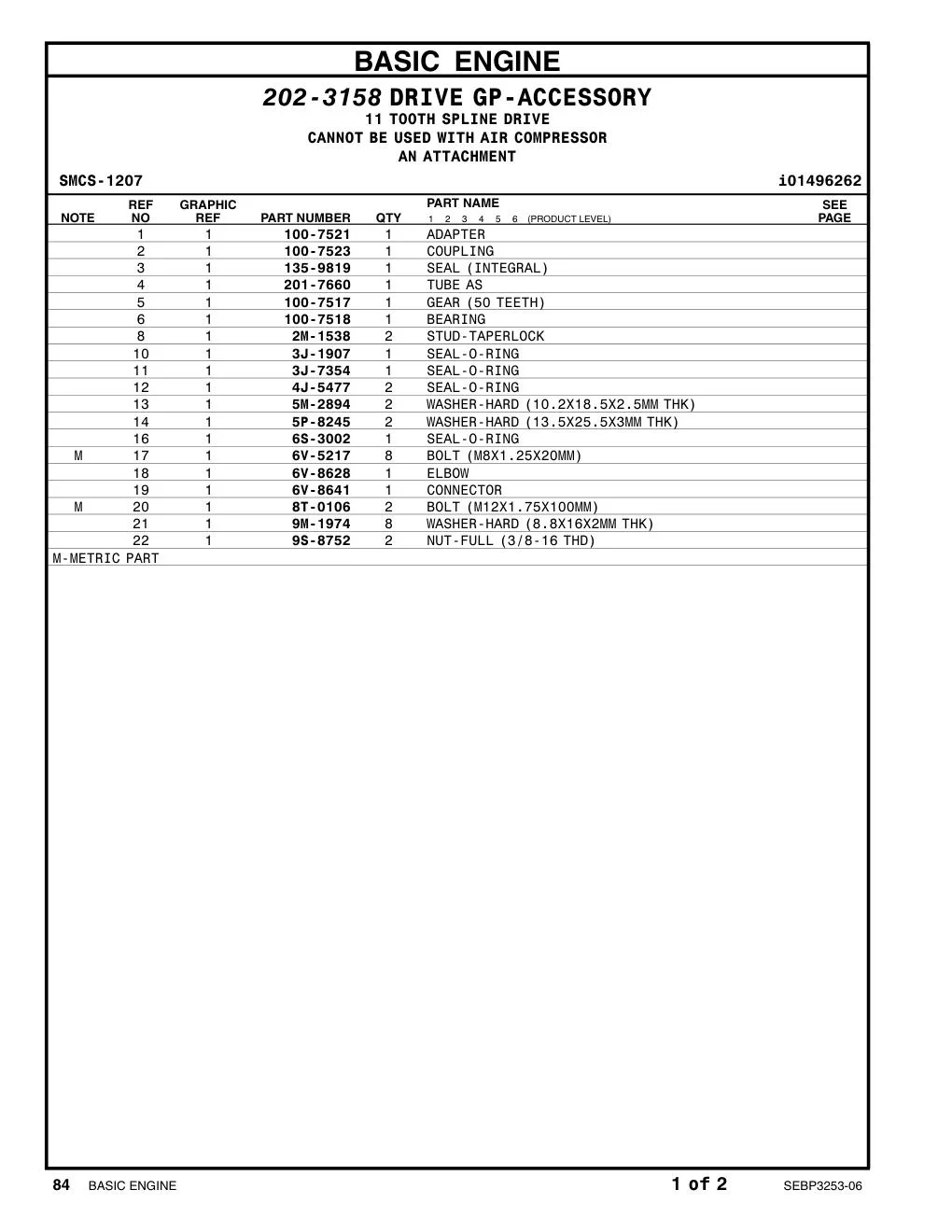 2M-1538 - STUD-TAPERLOCK (3/8-16X1.6-IN)