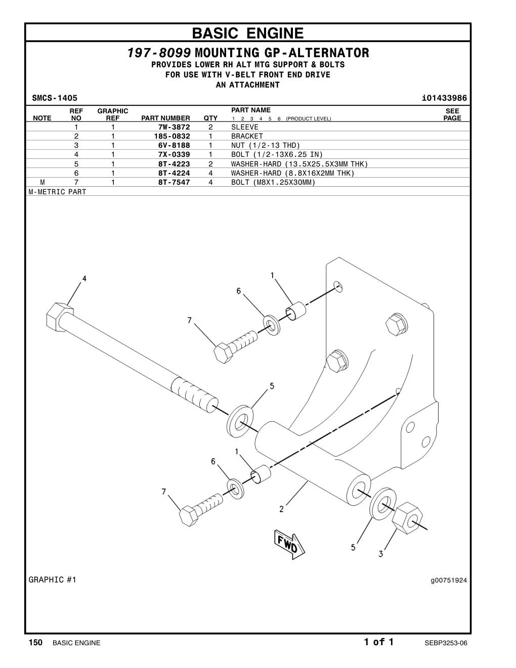 7X-0339 - BOLT (L=159mm)