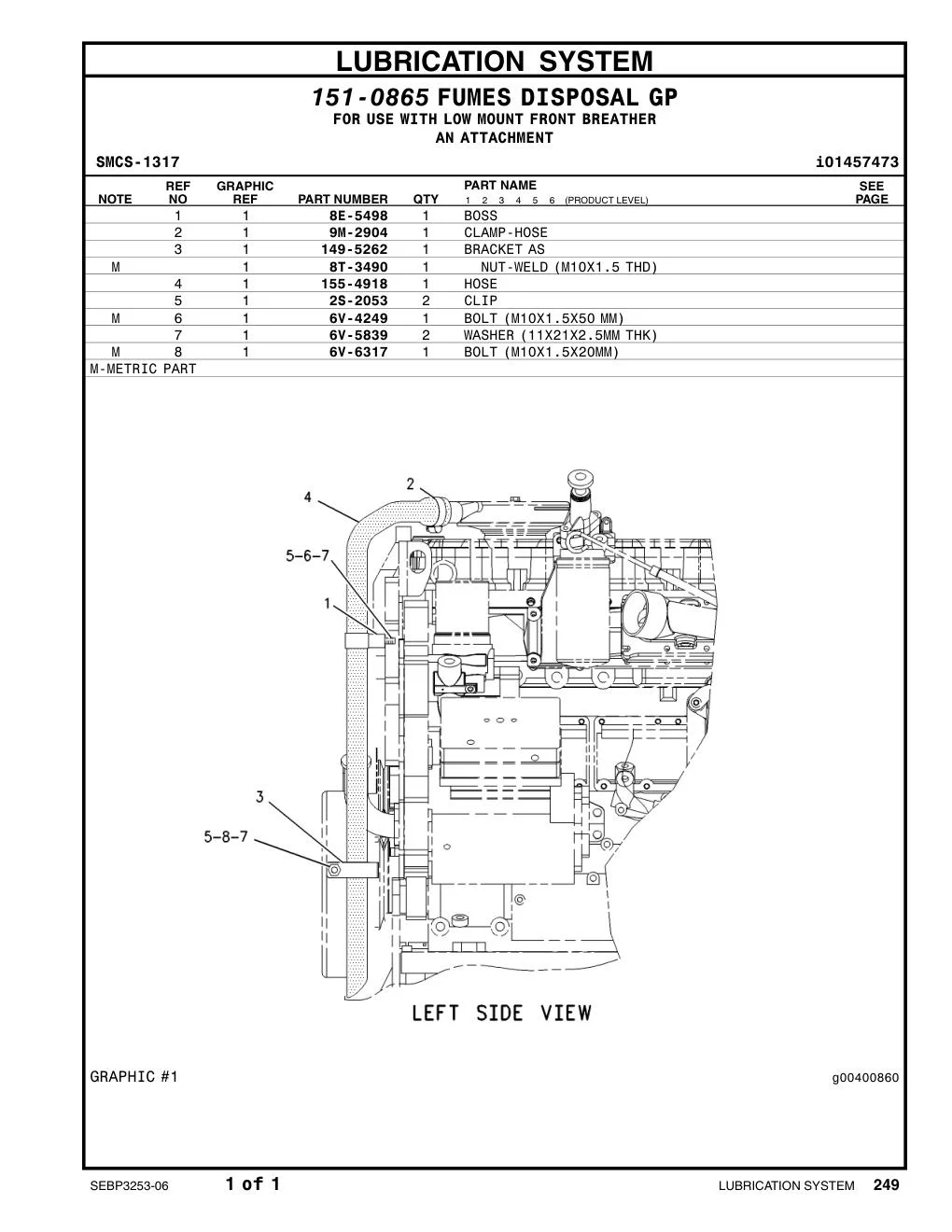 8E-5498 8E-5498 CAT parts manual diagram
