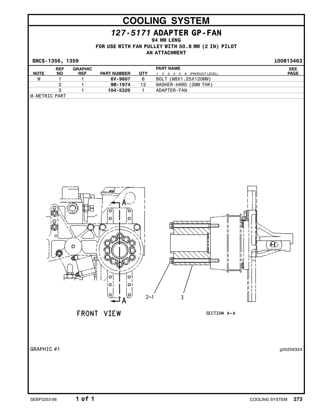 6V-9607 - BOLT (L=120mm)