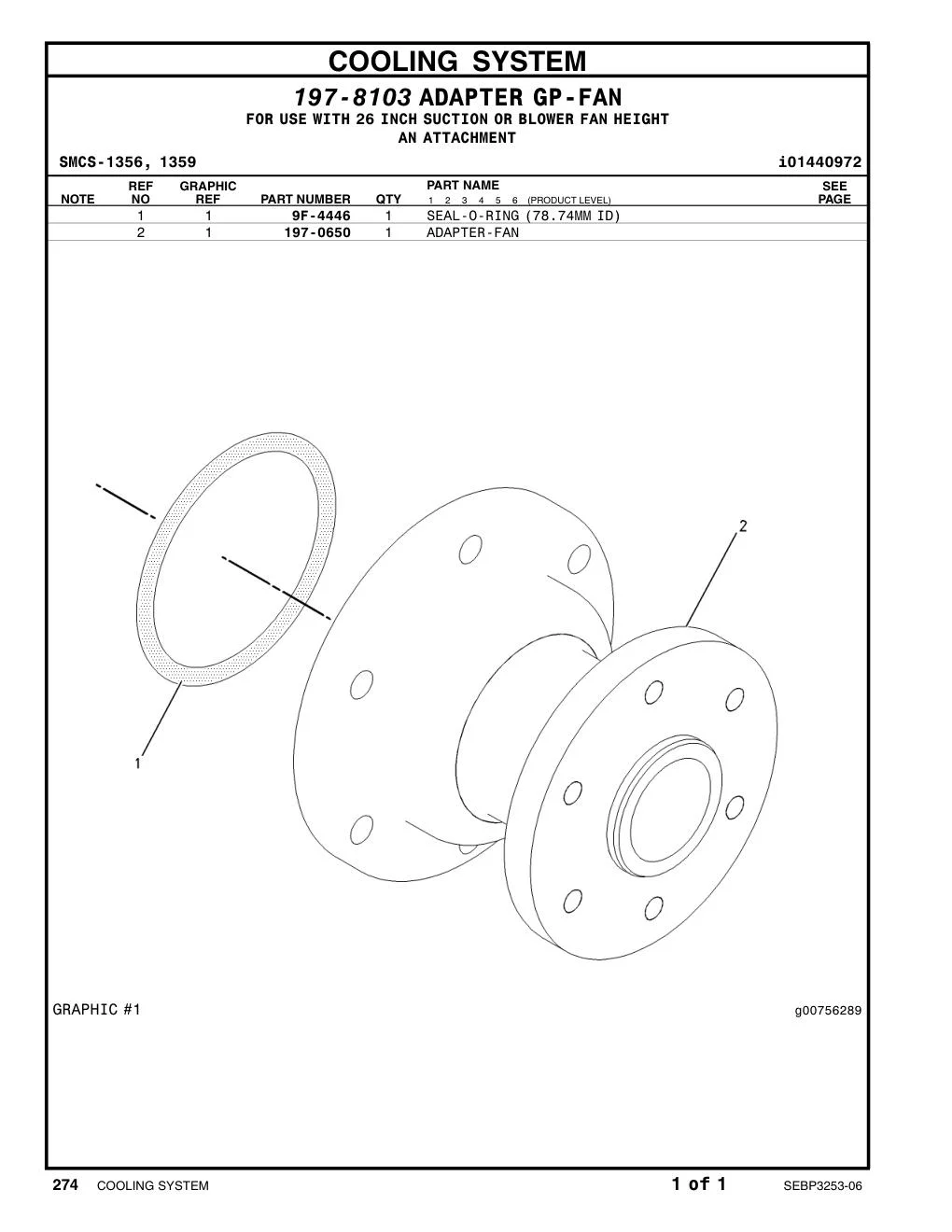 9F-4446 - SEAL-O-RING (78.74MM ID)