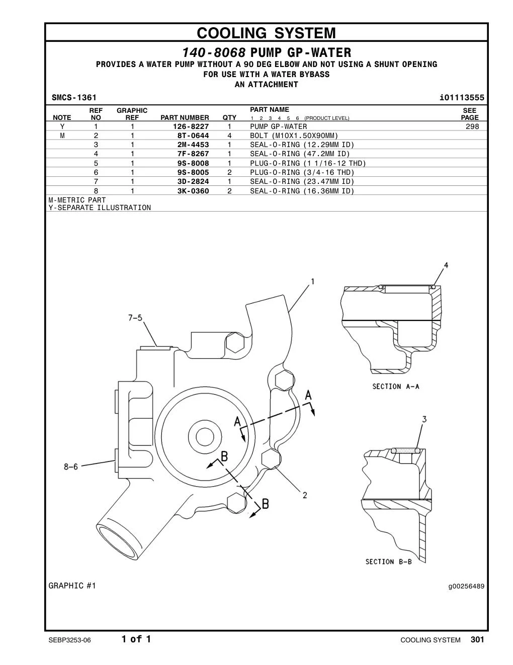 126-8227 - PUMP GP-WATER