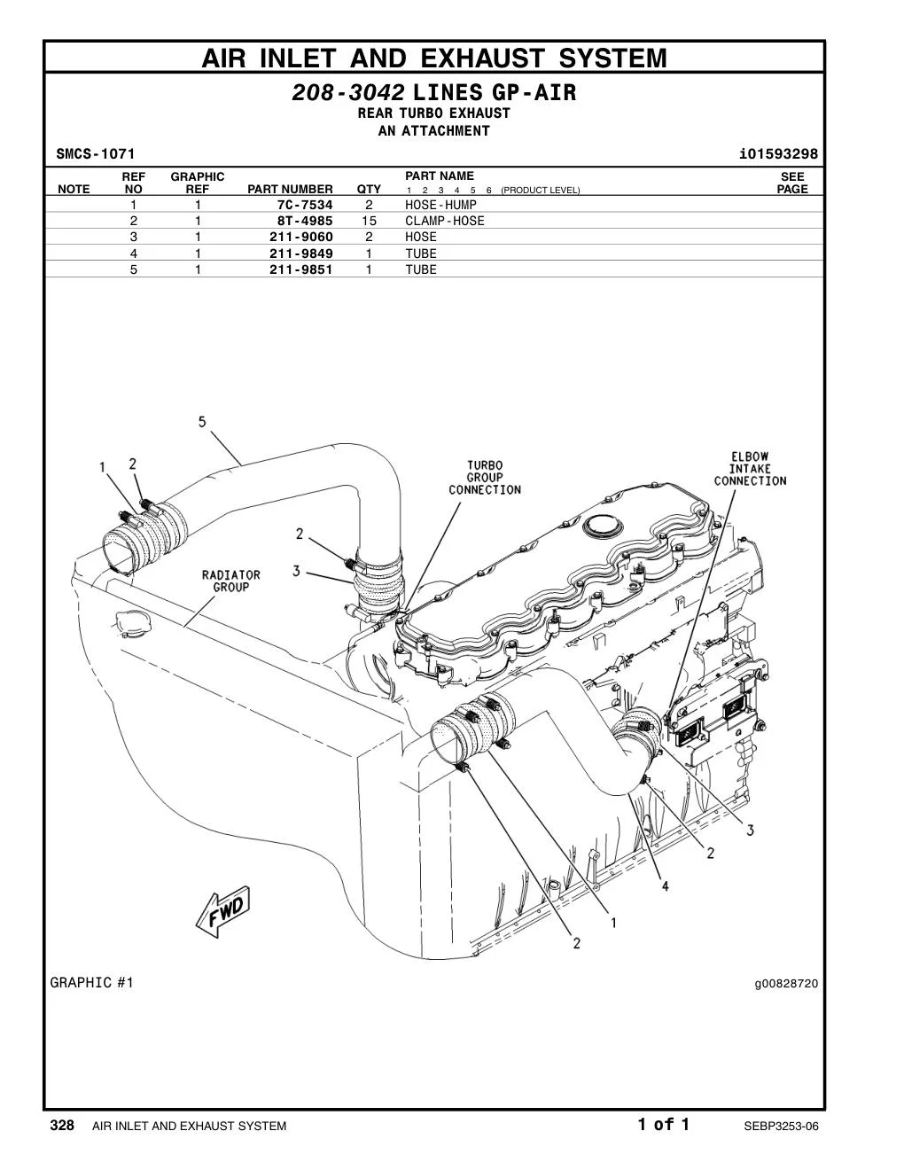 7C-7534 - HOSE (OUTLET)