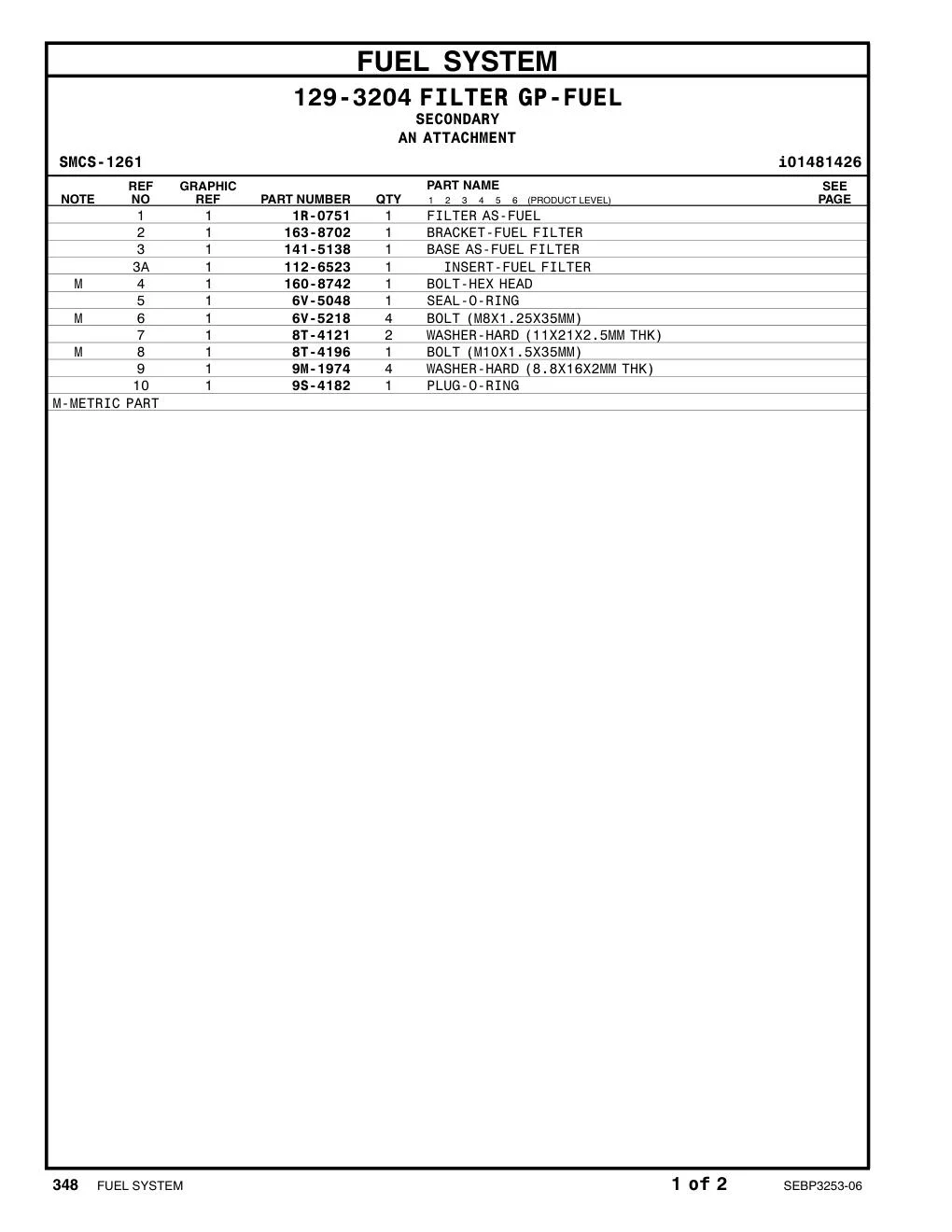 9S-4182 - PLUG-O-RING