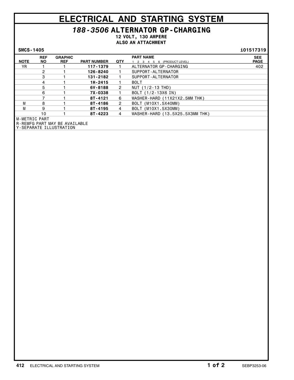 8T-4186 BOLT (L=40mm) CAT parts manual diagram