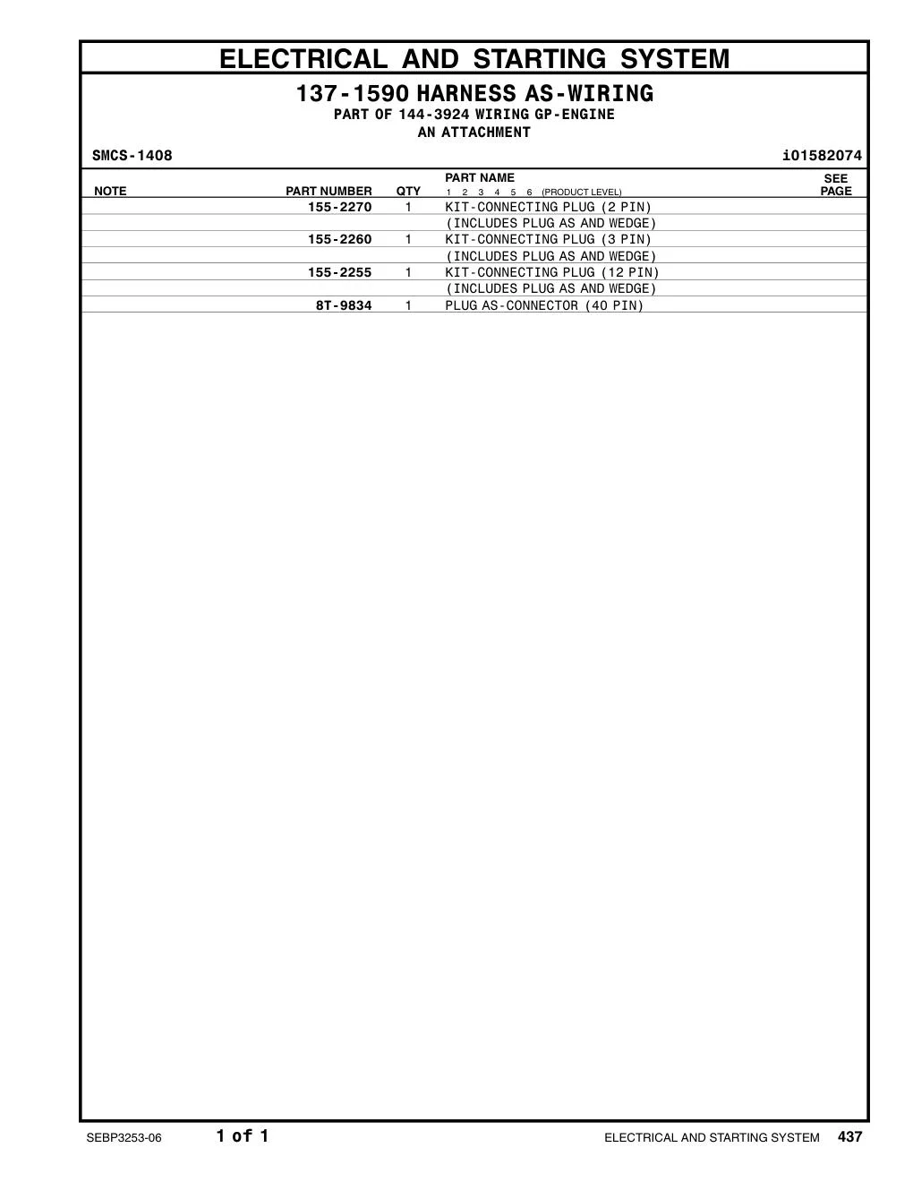 155-2260 - KIT-CONNECTING PLUG (3 PIN) (INCLUDES PLUG AS AND WEDGE)