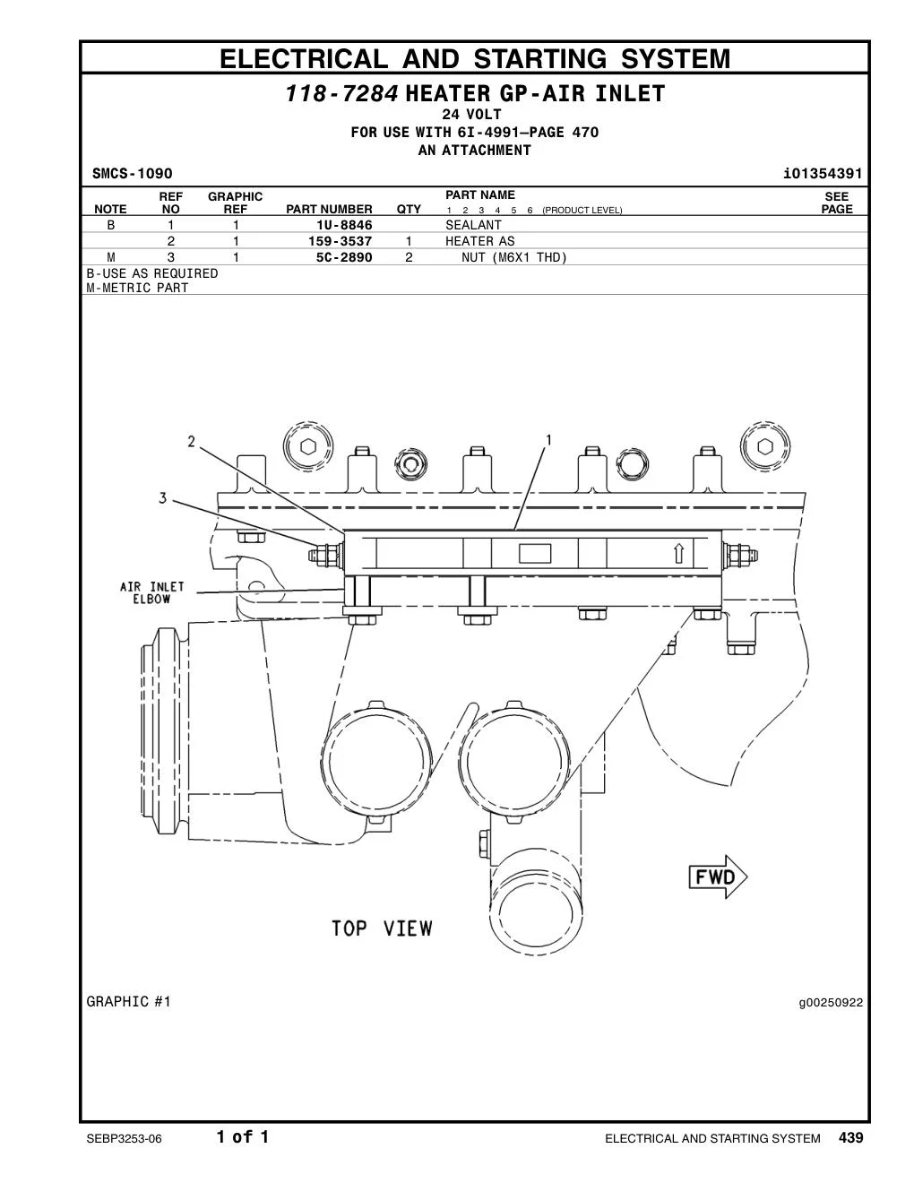 1U-8846 SEALANT-GASKET CAT parts manual diagram