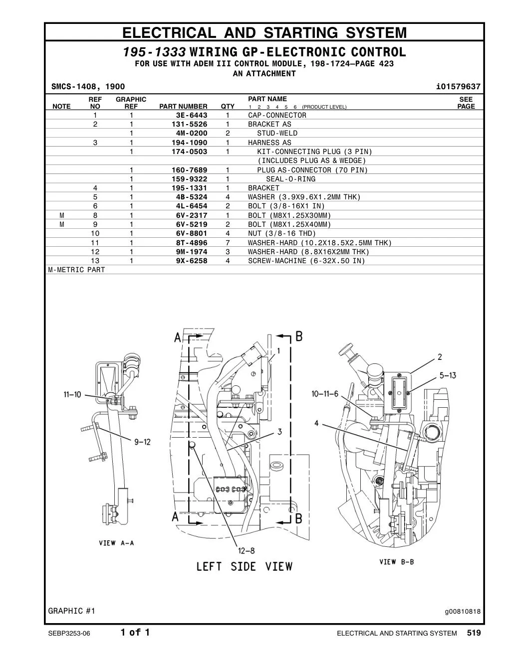 4L-6454 - BOLT (3/8-16X1-IN)