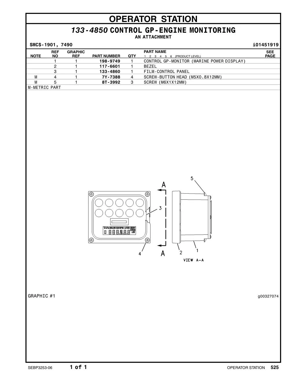 133-4860 - FILM-CONTROL PANEL