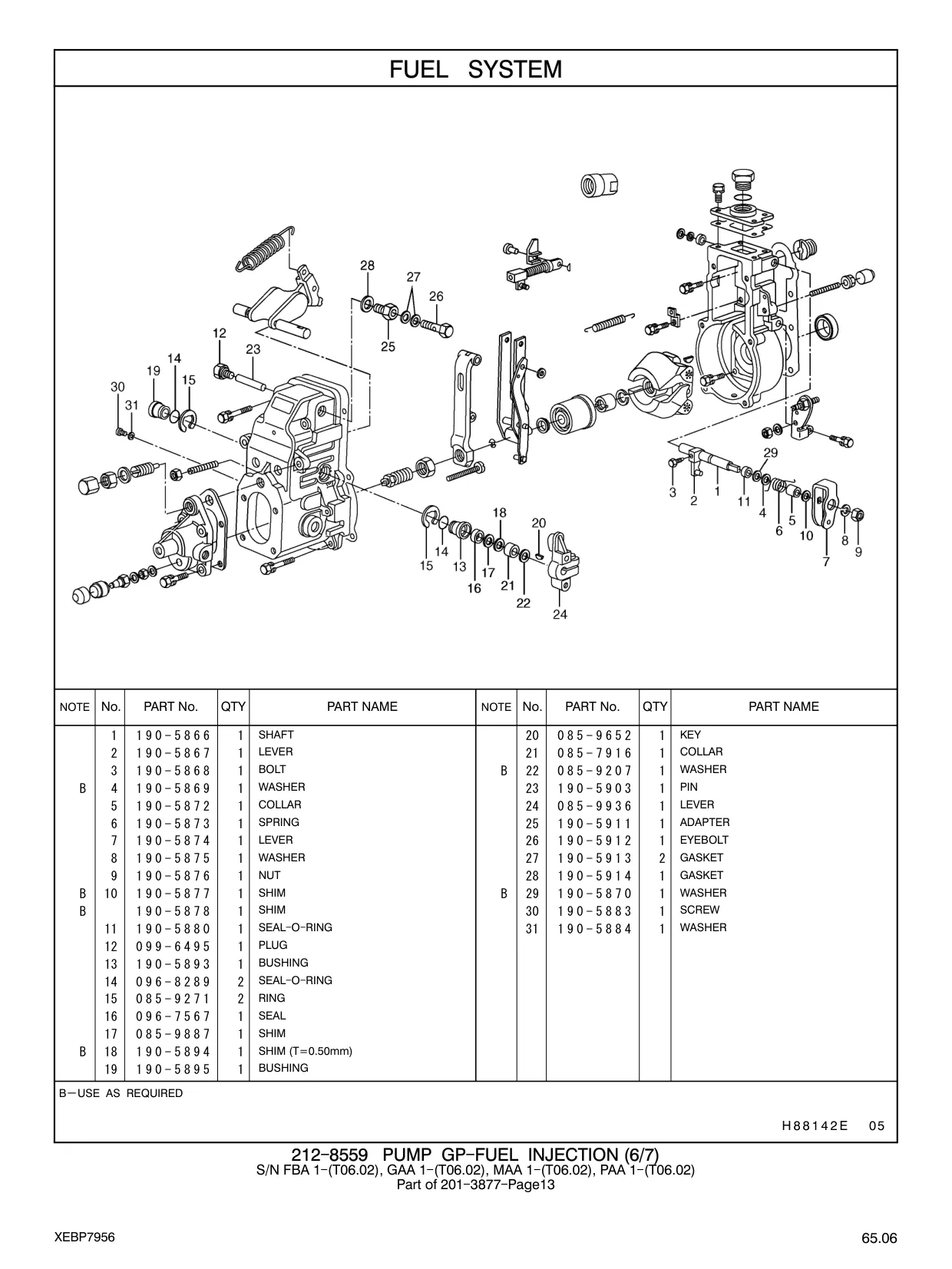 085-9936 - LEVER