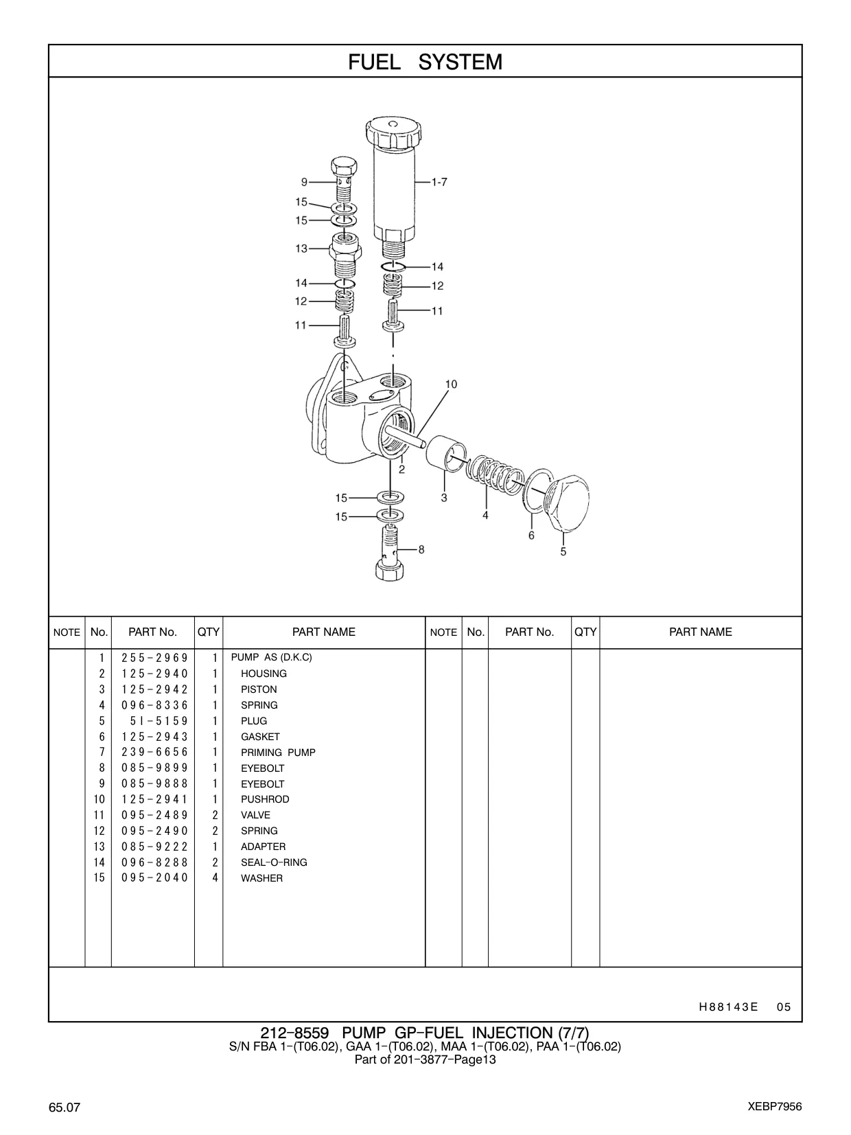 255-2969 - PUMP AS (D.K.C)