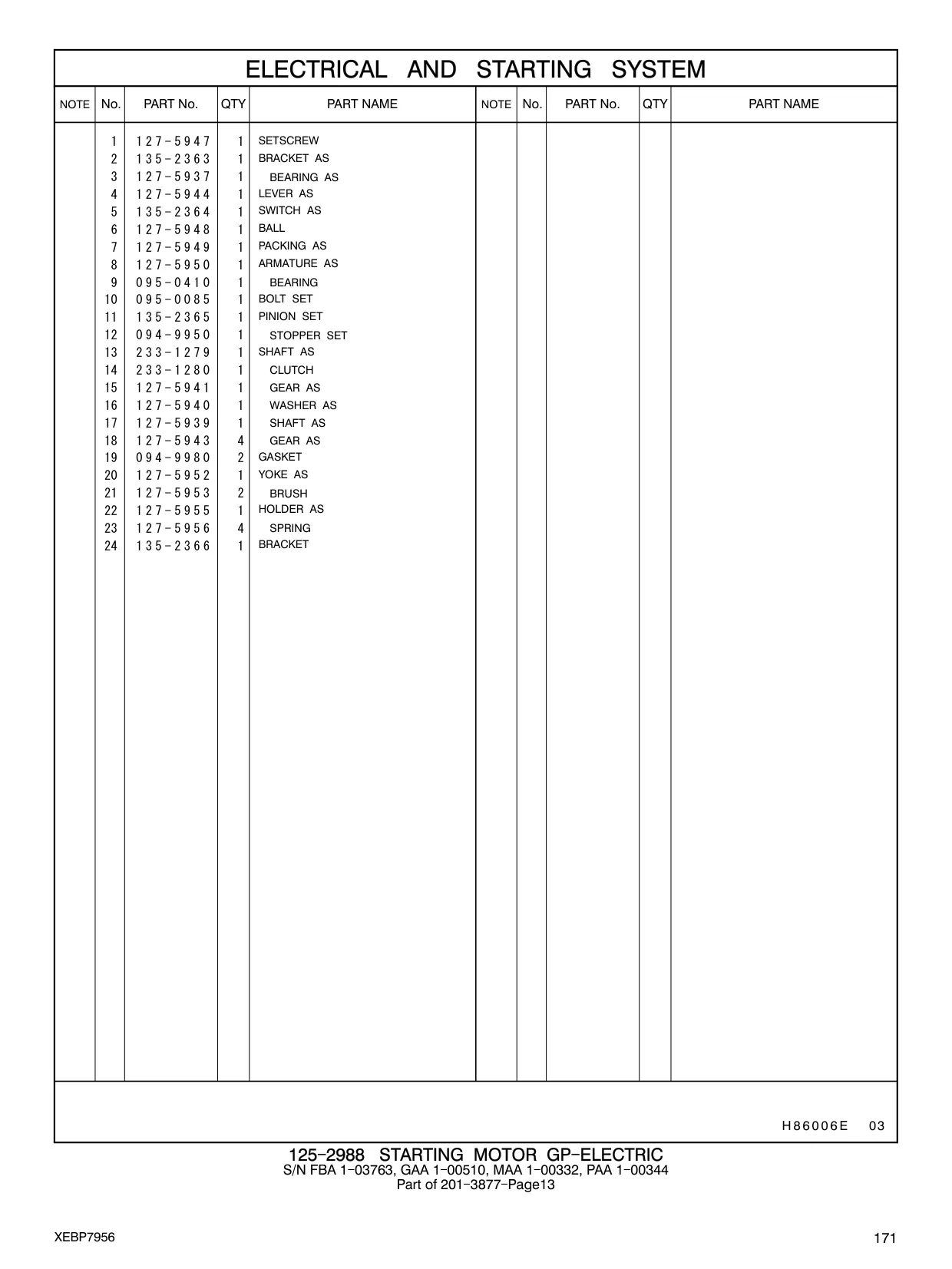127-5937 - BEARING AS