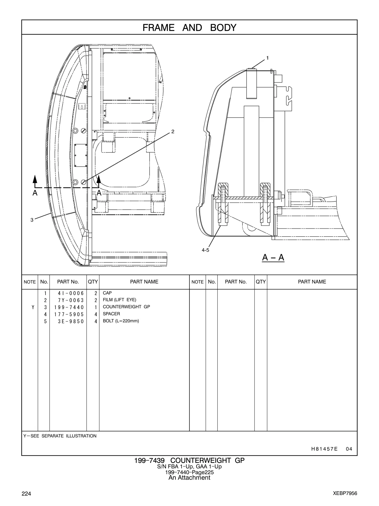 199-7440 - COUNTERWEIGHT GP