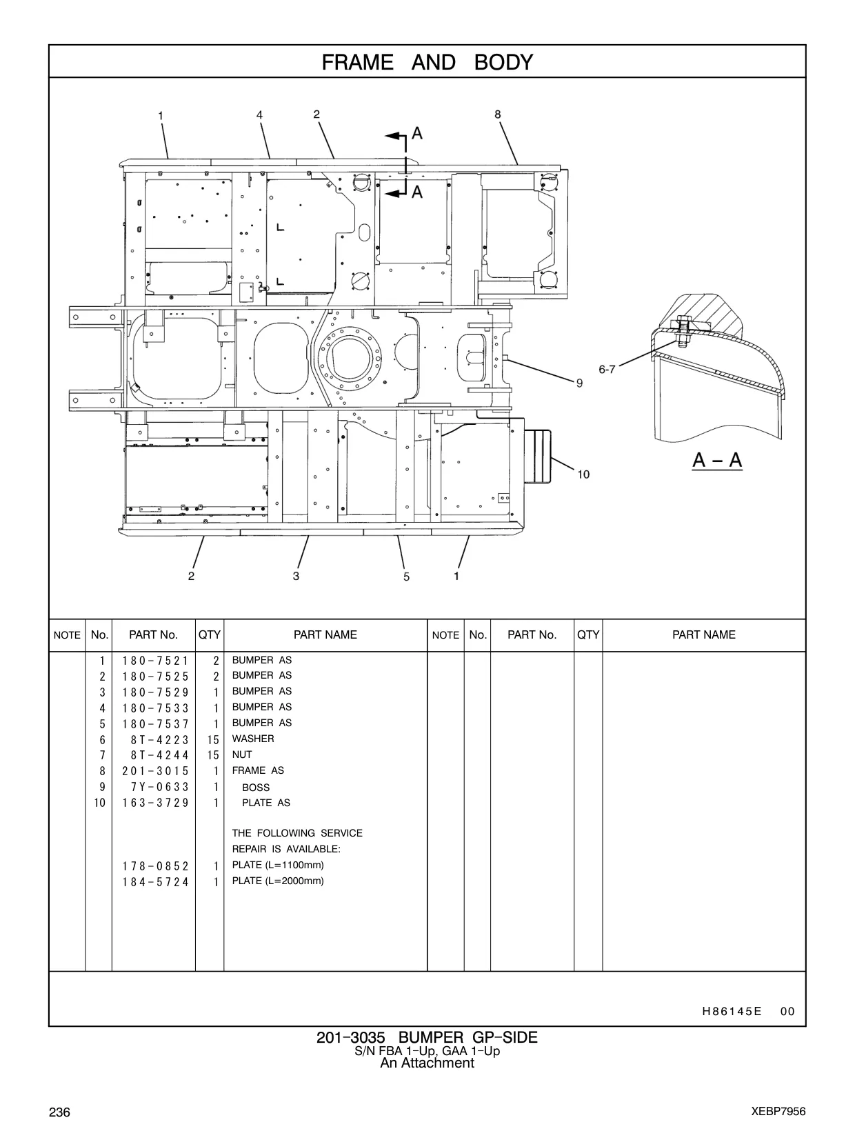180-7521 - BUMPER AS