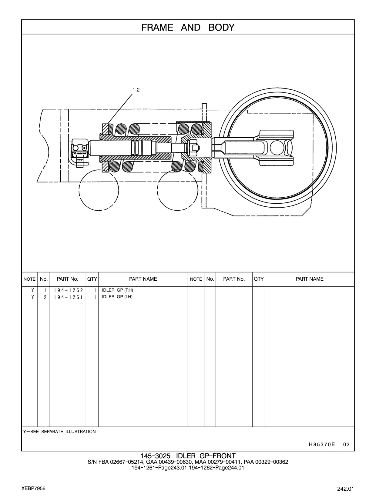 194-1261 - IDLER GP (LH)