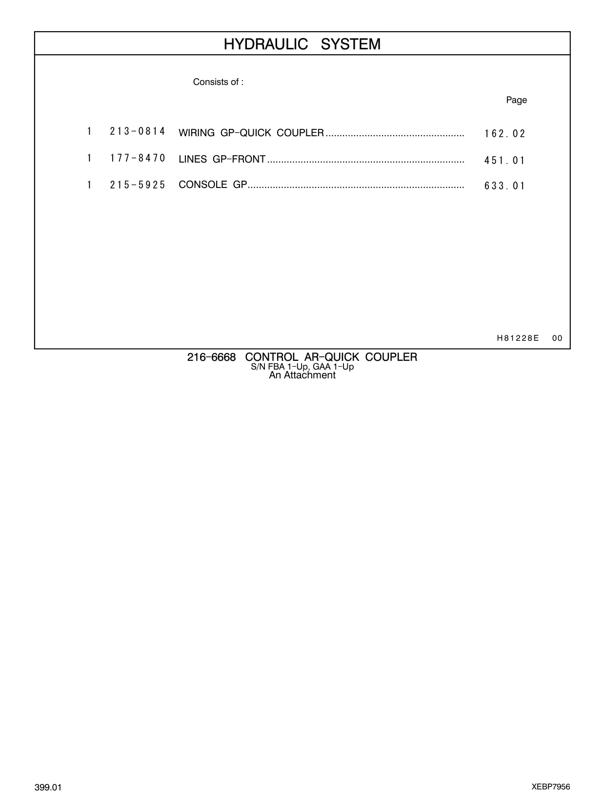 213-0814 - WIRING GP - QUICK COUPLER..................................................