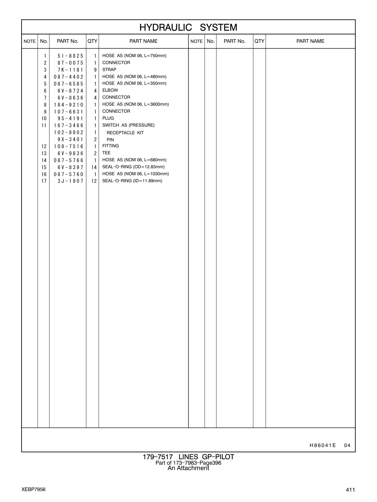 087-5766 - HOSE AS (NOM 06, L=680mm)