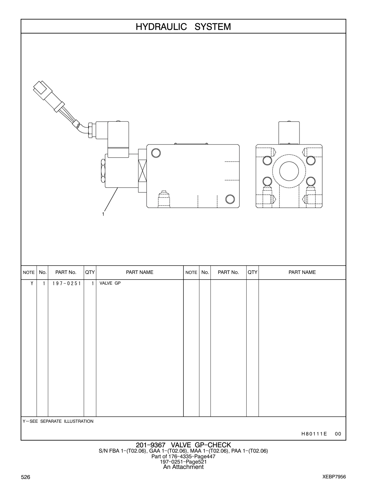 197-0251 - VALVE GP