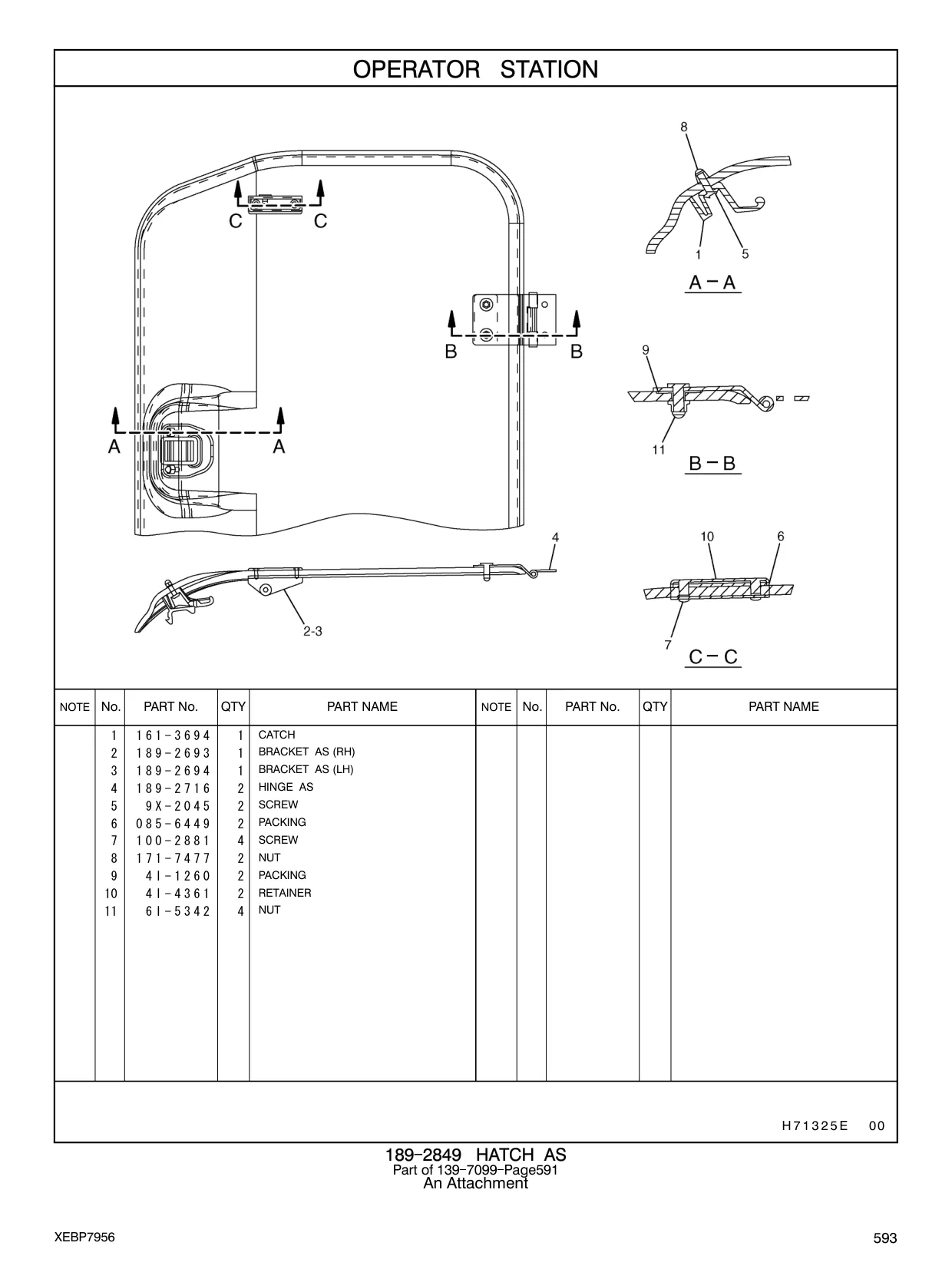 189-2694 - BRACKET AS (LH)