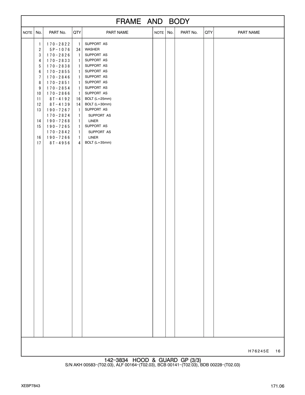 190-7265 - SUPPORT AS