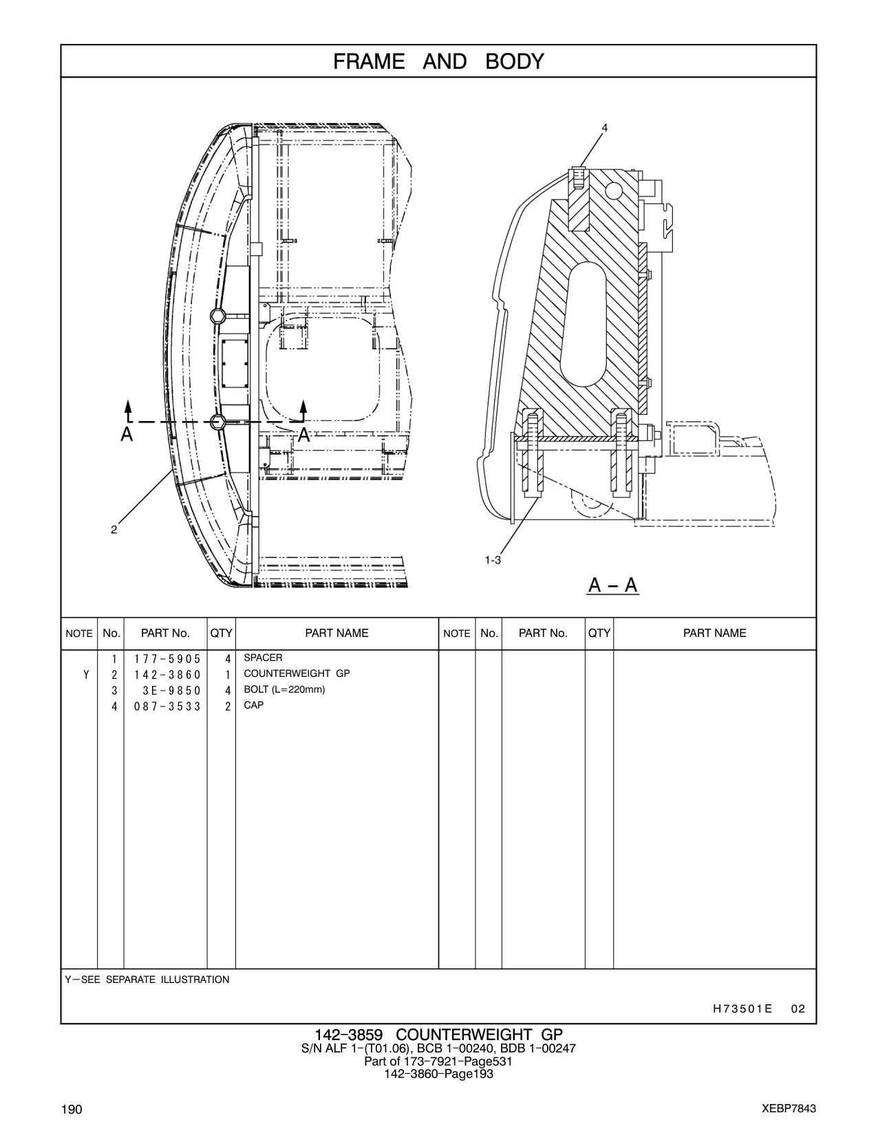 142-3860 - COUNTERWEIGHT GP