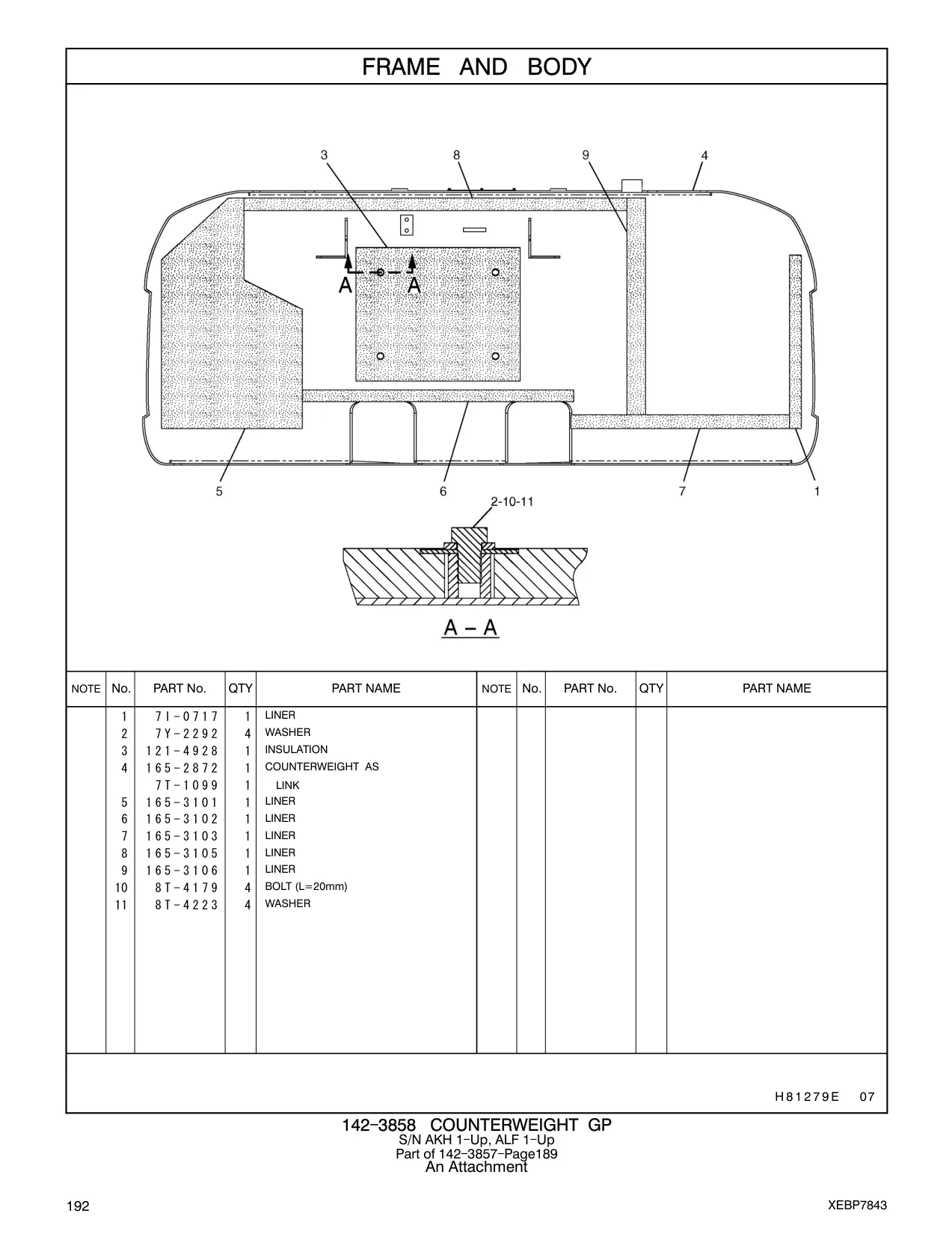 165-2872 - COUNTERWEIGHT AS