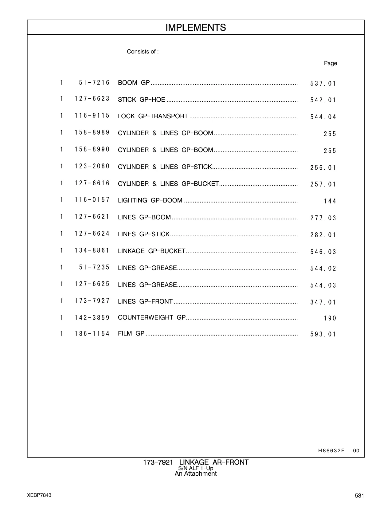 142-3859 - COUNTERWEIGHT GP................................................................
