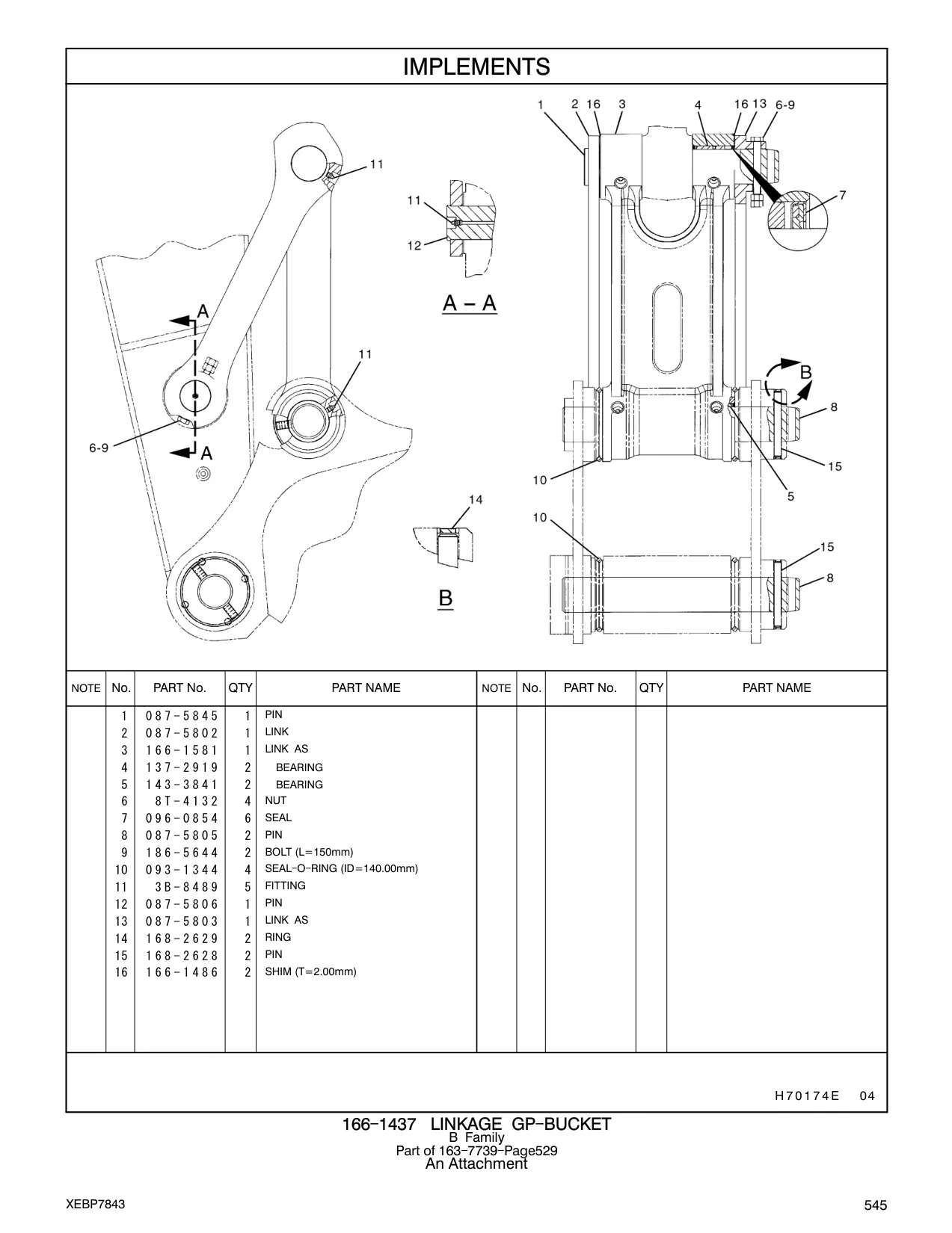 143-3841 - BEARING