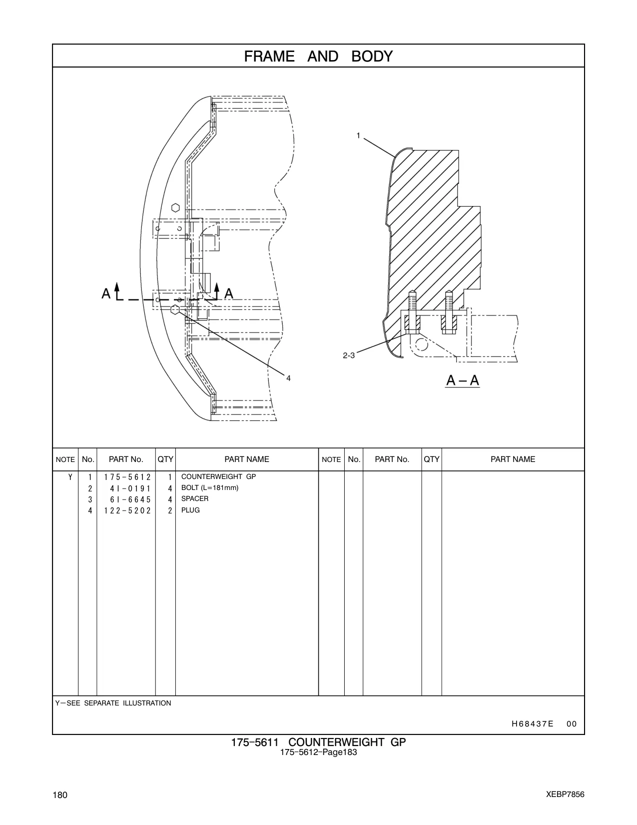 175-5612 - COUNTERWEIGHT GP