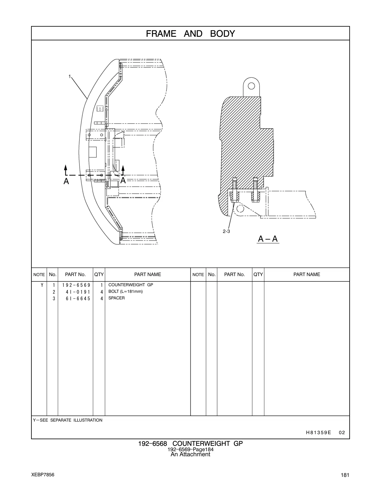 192-6569 - COUNTERWEIGHT GP