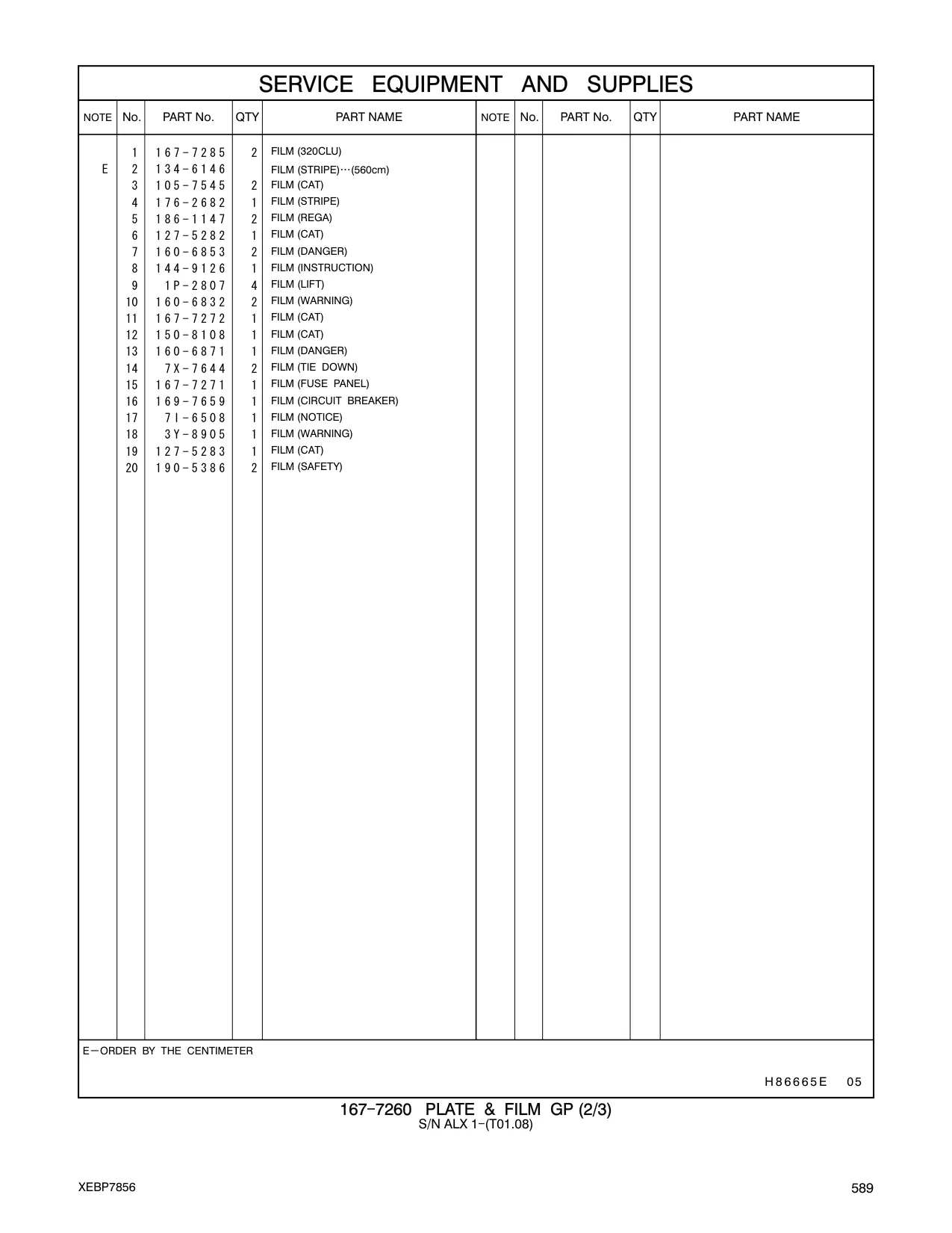 167-7285 - FILM (320CLU)
