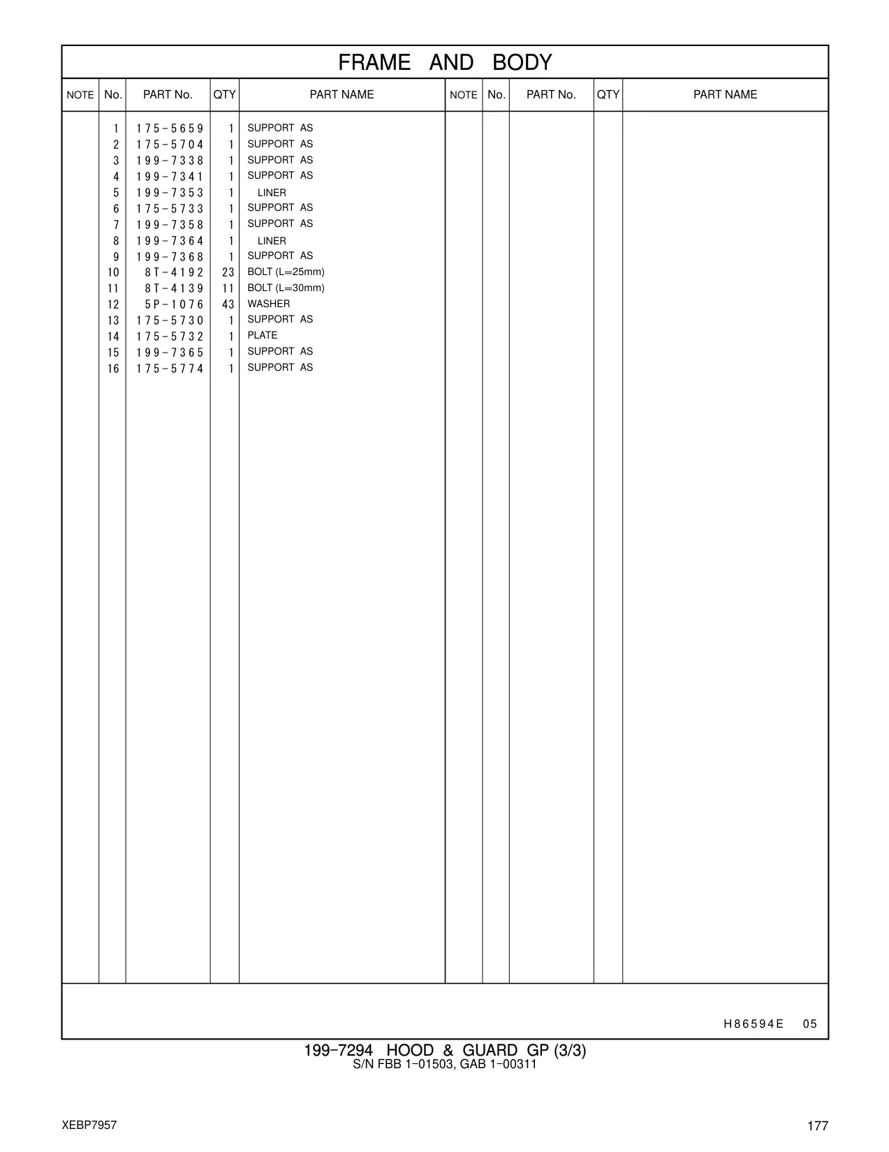 199-7358 - SUPPORT AS
