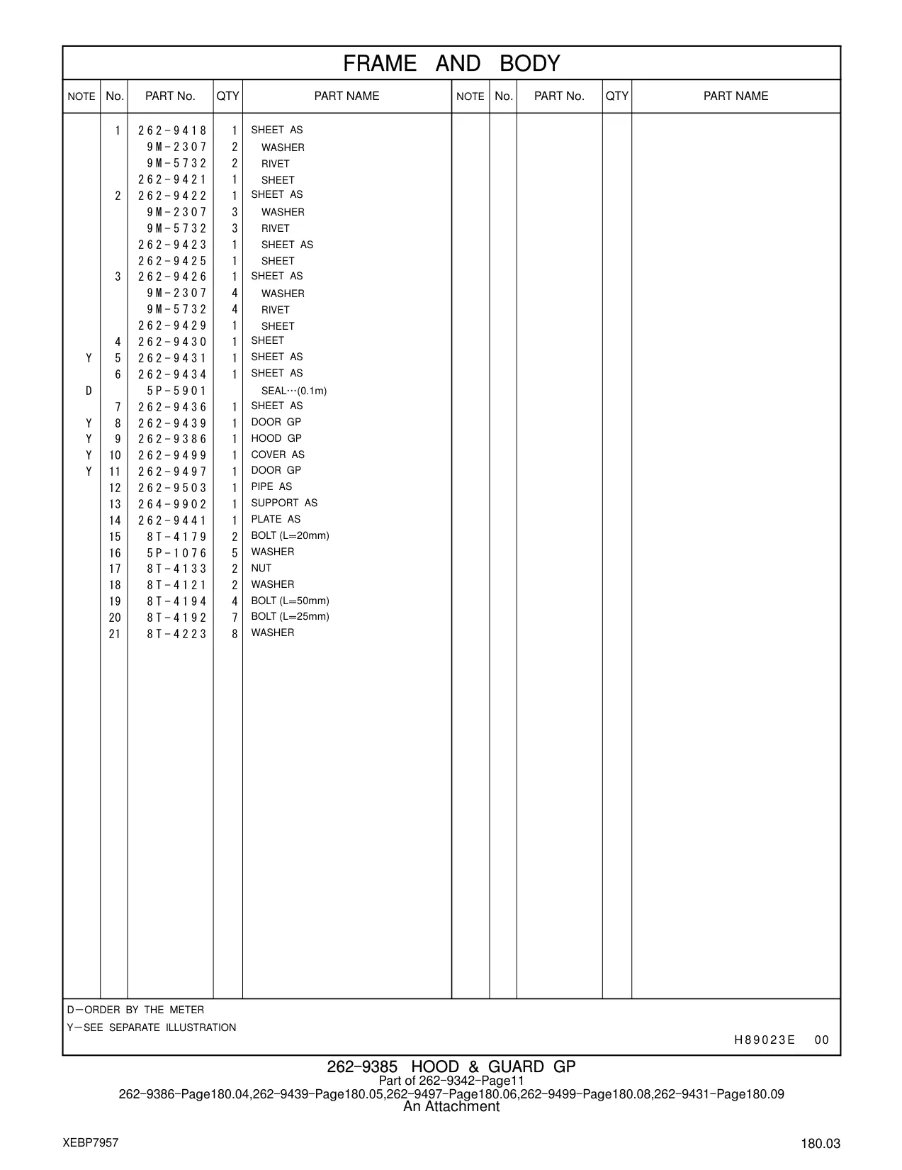 262-9421 - SHEET