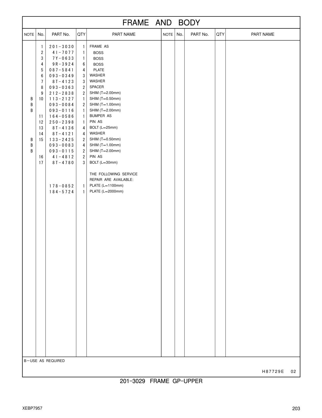 201-3030 - FRAME AS