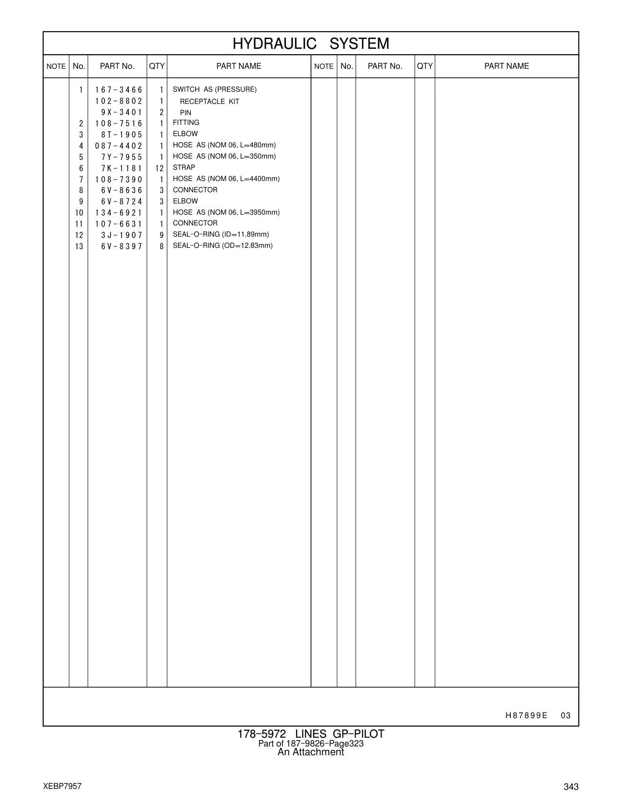 134-6921 - HOSE AS (NOM 06, L=3950mm)