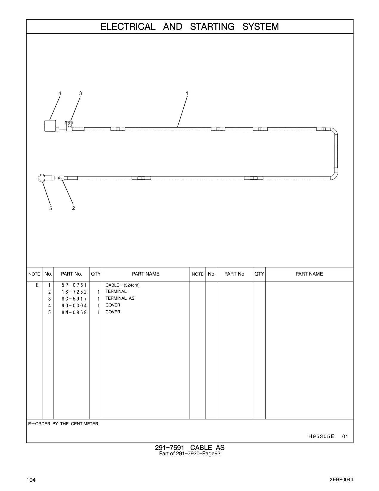 5P-0761 - CABLE (324cm)