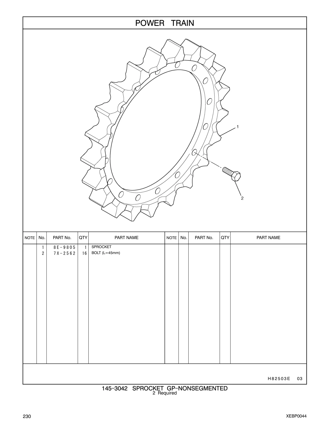 8E-9805 - SPROCKET
